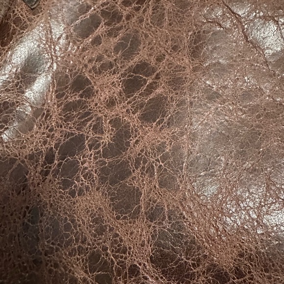 LUCKY BRAND Men's Leather Aviator Jacket With Faux Shearling Collar - Picture 5 of 15